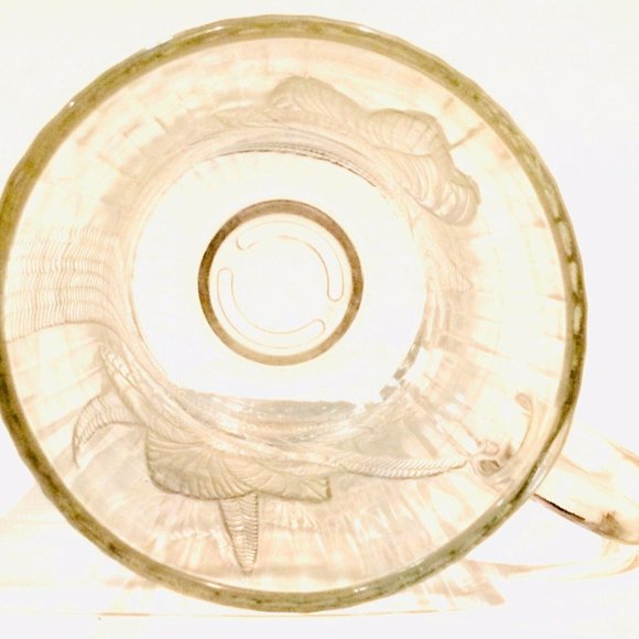 Clear Glass Lotus Flower Mug ARCOROC FRANCE Botany - Picture 7 of 12